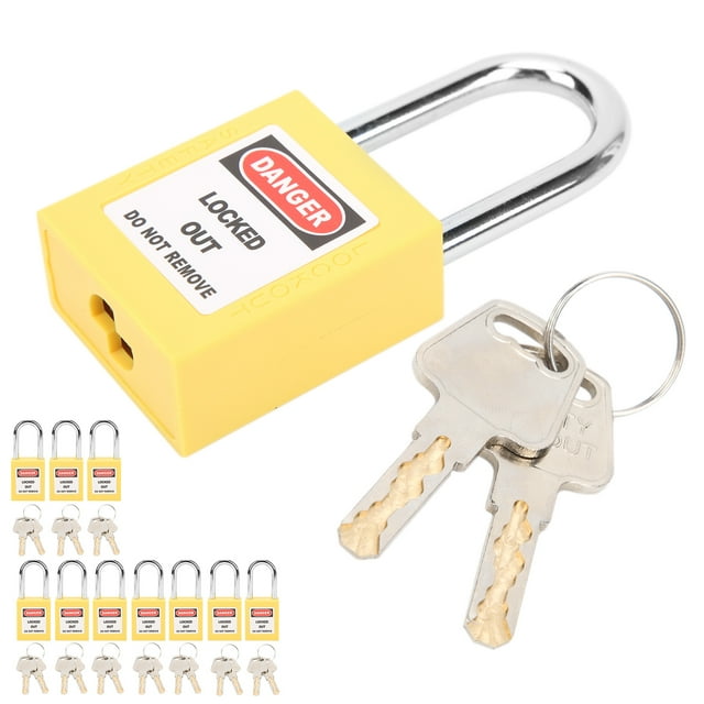 Serrure de Verrouillage, Isolation de Verrouillage de Tagout 10 Ensembles de Verrouillage pour les Usines Jaune, Rouge
