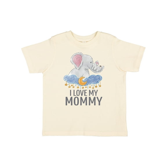 Inktastic I Love My Mommy Cute Elephants in Night Sky Boys or Girls Toddler T-Shirt
