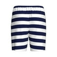 thumbnail image 5 of Gaeub Navy Blue And White Stripes Printed Men's Short Pajama Pants, Lightweight Lounge & Sleep Bottoms Keep You Cool - XX-Large, 5 of 9