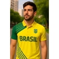 thumbnail image 4 of Just 4 Kicks Soccer Jersey Brazil Polyester Yellow YS-XXL, 4 of 5