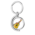 thumbnail image 1 of El instrumento guitarra Mexicon elemento ilustración Rotating keychain Metal Keyring Holder, 1 of 2