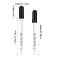 thumbnail image 2 of 1ML Glass Graduated Dropper with Rubber Drip Tube Cap Straight Drip Tube Dropping Pipette for Laboratory Painting, 10pcs, 2 of 9