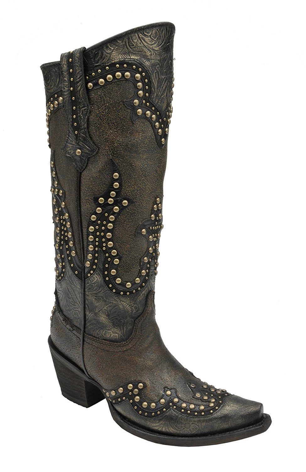 women's gold cowboy boots
