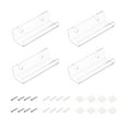 thumbnail image 1 of Soporte de pared para discos de acrílico, estante flotante para discos de vinilo de 4 pulgadas, transparente, paquete de 4, 1 of 7