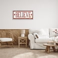 thumbnail image 2 of Stupell Industries Believe Red Christmas Phrase Holiday Painting Gray Framed Art Print Wall Art, 30 x 13, 2 of 9