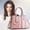 Pink, variant on Specollect Stylish Patchwork Leather Tote Bag for Women Large Capacity Multi Compartment Crossbody Shoulder Bag Daily Use Work Travel Handbag