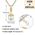 thumbnail image 3 of Personalize Women's Pearl Locket Cremation Jewelry for Ashes Urn Necklace Stainless Steel Memorial Lockets Keepsakes Jewelry for Ashes Holder Pendant W/ Fill kit, 3 of 7