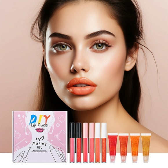 Mini Portable 100Ml Diy Lip Gloss Making Set Fun Makeup Gift Kits for Women Girls To Make Moisturizing and Lip Gloss Homemade Lip Gloss Kit