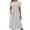 White, variant on Avolia Plus Size Women Short Sleeve Dress with Pockets Pleats Round Neck Lightweight Casual Wear Black L