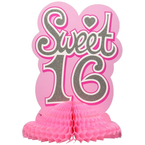 Party Decoration Sweet 16 Centerpiece 9 1 By 2" - 12 Pack (1 Per Package)