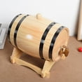 thumbnail image 4 of Tonneau en Bois 1,5 L/3 L Tonneau Rétro pour Whisky Seau à Vin Rouge Grande Capacité Contenant de Rangement avec Robinet Accessoires pour Fabrication de Vin 1,5 L Rouge Vin, 4 of 6