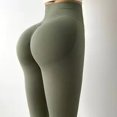 thumbnail image 1 of Pantalones de yoga sin costuras de cintura alta para mujer, pantalones de fitness que levantan la cadera, ropa exterior ajustada de secado rápido, pantalones deportivos elásticos para correr, 1 of 6