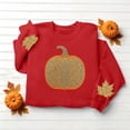 thumbnail image 6 of HongQid Crew Neck Sweatshirts Women Graphic Fall Pumpkin Thanksgiving Pullover Tops Oversized Winter Autumn Season Shirts Sequin Halloween Funny Cute Long Sleeve Tops, 6 of 7