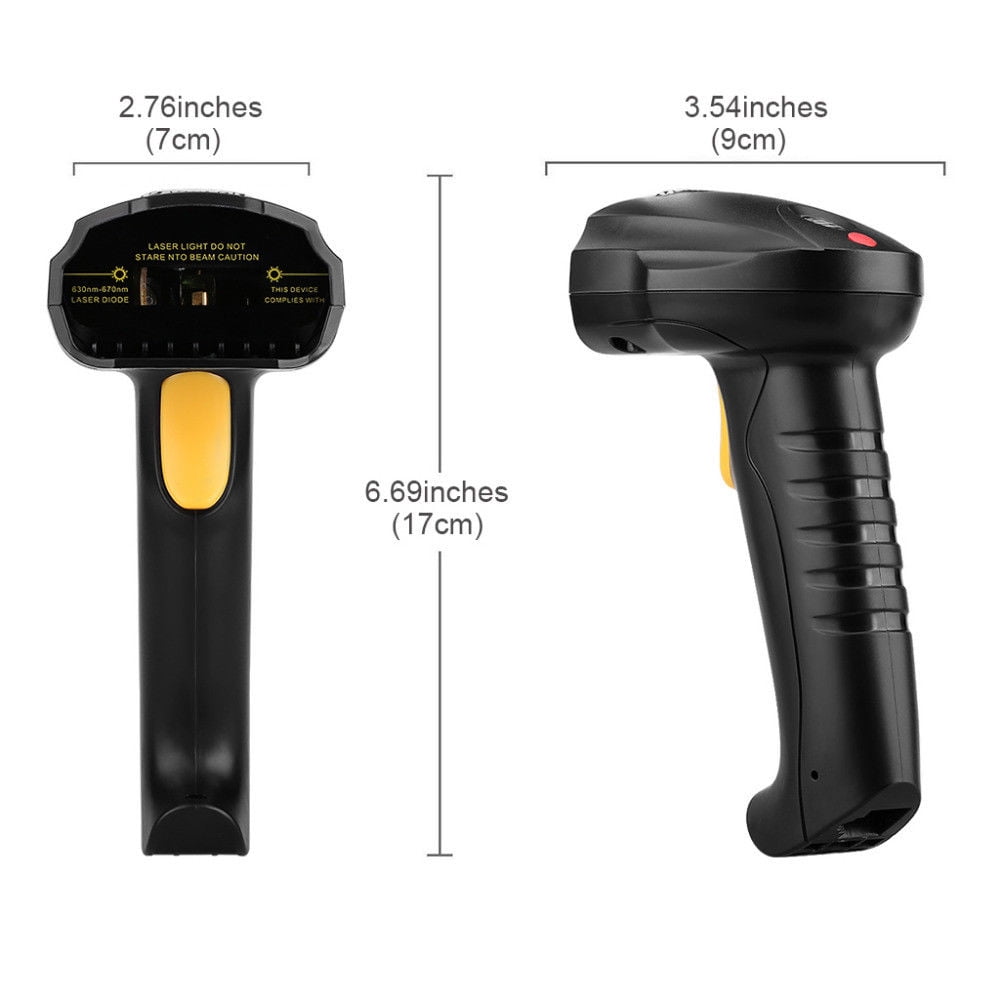 LIVEDITOR Portable USB Laser Barcode Scanner Bar Code Reader Long Scan