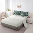 thumbnail image 3 of jejeloiu Tropical Floral 7 Pieces Full Size Bedding Sets For Girls,Bright Print Full Size Bed in a Bag,Black Green White,Light Gray Reversible, 3 of 7