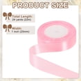 thumbnail image 7 of Satin Ribbon 1 Inch 24 Yards Solid Polyester Satin Ribbons for Gift Wrapping Wedding Party Decoration Flower Bouquet Crafts Christmas, Pink, 7 of 7