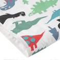 thumbnail image 2 of Couche-culotte imperméable en coton 3 couches pour bébé, 75 x 120 cm (dinosaure vert), 2 of 4