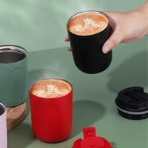 Qonioi Stainless Steel Travel Cup, Mini Insulated Coffee Cup with Sliding Lid, Portable Cup, Coffee Mug