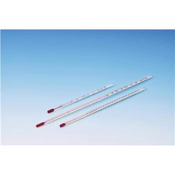 Thermco ACC715S Special Application Thermometer for Dry Bath/Block Heater, Non-Mercury Red Spirit, 25/57°C x 0.5°C, 35 mm Immersion