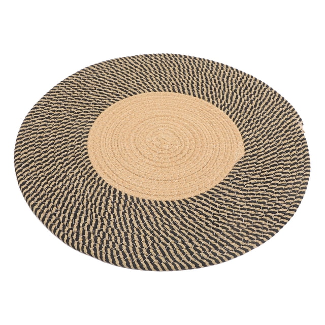 unbranded Alfombra Trenzada Redonda De Multicolor Para En Dormitorio Y