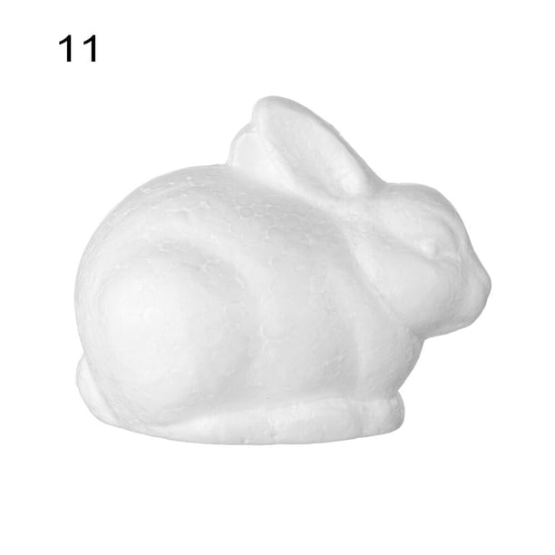 Bolas de espuma de poliestireno blancas con forma de animales para modelar, manualidades de espuma de poliestireno para niños, juguete DIY, regalos de Navidad, suministros para fiestas de boda