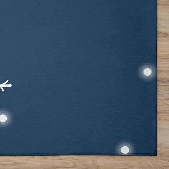 Addison Rugs Indoor/ Outdoor Cozy Winter Blue Washable Let It Snowman Rug 30" x 46" - Blue