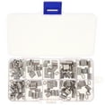 thumbnail image 2 of 100-Pack Aluminum Crimping Ferrules – Double Barrel Loop Sleeves For Wire Rope, Cable, Dog Leads, Clotheslines (3.0mm) 2 of 14