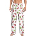 thumbnail image 2 of Picia Watermelon And Kiwi Mens Soft Woven Cotton Elastic Waistband Sleep Pajama Pant Lounge Sleep Pant With Pockets And Drawstring-Large, 2 of 9