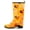 Orange Chicken Print, variant on Women’s Tall Rain Boots Waterproof Garden Boots for Women, Sunflower Print Non-Slip Sole, Lightweight Durable Outdoor Boots, Green, Size 6