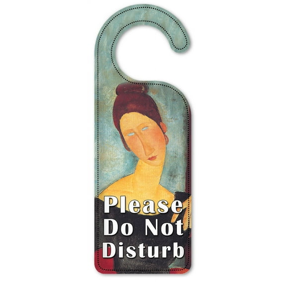 Do Not Disturb Door Knob Hanger Sign - Modigliani: Jeanne Hebuterne