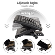 Mind Reader Foot Rest, Under Desk at Work, Ergonomic, Height Adjustable, Office, Plastic