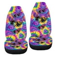 thumbnail image 6 of ZIATUBLE Butterfly Tie-Dye Car Seat Covers High Back Auto Interior Accessory for Women 2 Packs Stylish Covers Front Seats Only Vehicle Seat Protector Universal Fit Most Vehicle Sedan Truck Van, 6 of 7