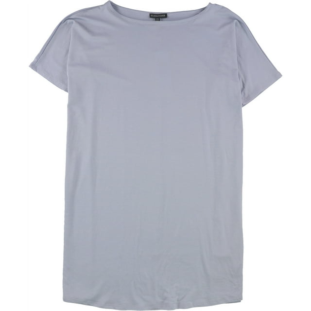 Eileen Fisher - Camiseta básica para mujer, color morado, pequeña