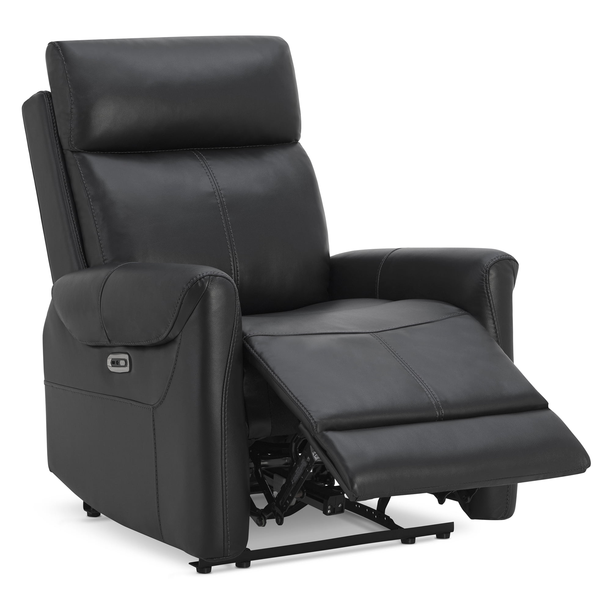 Spruce & Spring Wall Hugger Power Recliner with Three Positions, Black