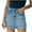 Light blue, variant on Elainilye Fashion Womens Denim Skirt Summer Sexy High Waist Ripped Washed Wrap Hip Skirt,Blue