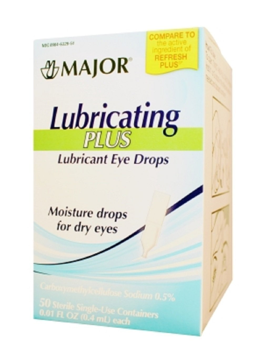 Major Lubricating Plus Dry Eye Drops, 0.01 Fl. Oz.