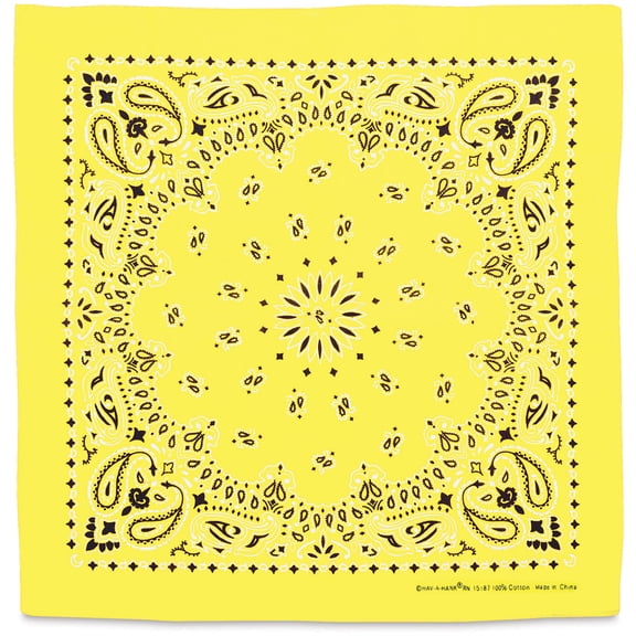 Carolina Paisley Bandana - Yellow