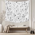 thumbnail image 5 of Gray Leaf Tapestry for Bedroom Wall Hanging Tapestry, Modern Botanical Foliage Plant Country Pastoral Ceiling Backdrop Tapestries Poster Blanket Wall Decor for Teens Room Living Room Dorm 51" x 59", 5 of 8