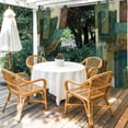 thumbnail image 4 of Teal Green Boho Outdoor Curtains for Patio Waterproof, Grommet Outdoor Privacy Panels, Color Block Geometric Modern Weatherproof Outside Curtains for Porch/Cabana 54"Wx84"L, 1 Panel, 4 of 8