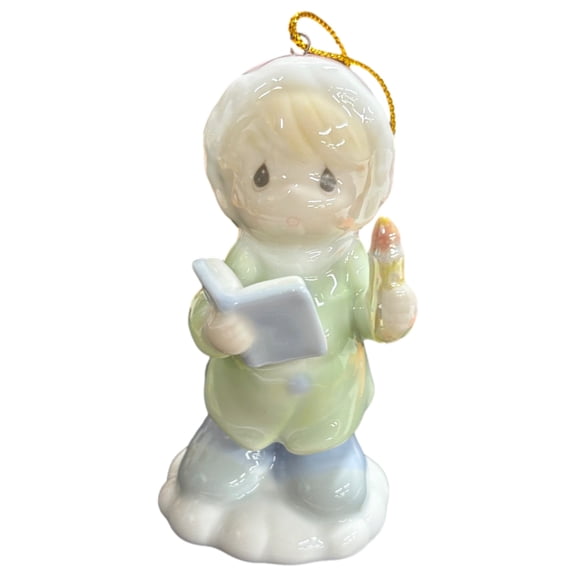 Precious Moments Girl With Bell Christmas Holiday Ornament