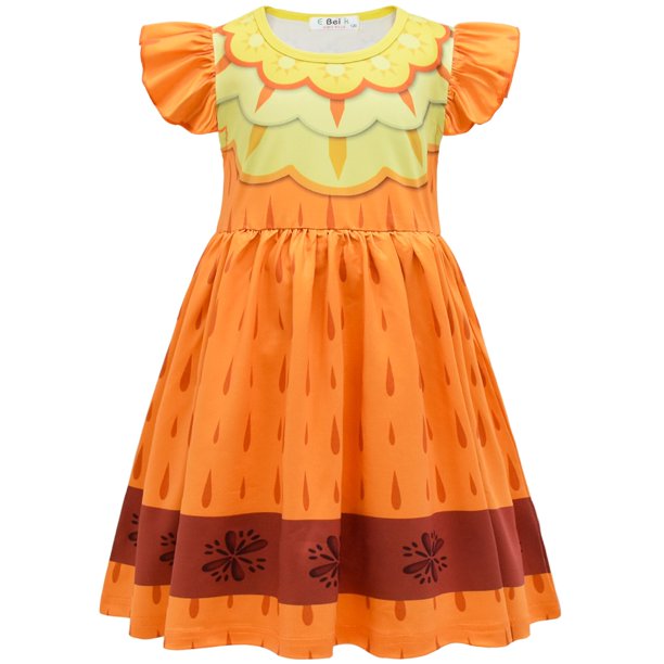 Vestido de princesa para niñas, Cosplay de Disney, Anime, Encanto, Isabela Madrigal, niñas, gafas de Halloween, vestido para niños zhangyuxiang unisex
