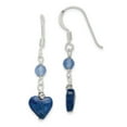 thumbnail image 1 of White Sterling Silver Earring Drop & Dangle Women'S Agate Lapis 37 mm 8, 1 of 2