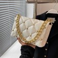 thumbnail image 1 of Bolsa De Hombro Bolsos de hombro con remaches para mujer Bolso cruzado con cadena de cuero (Blanco) Likrtyny Para Estrenar, 1 of 7