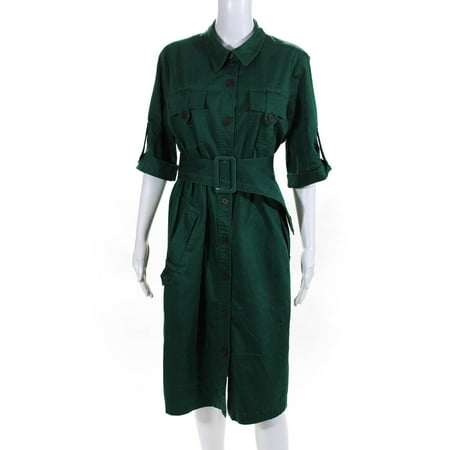 

Pre-owned|Derek Lam Collective Womens Evergreen Utility Dress Size 0 12757269
