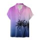 thumbnail image 3 of Camisas Para Hombre Manga Larga Hombres Casual Manga corta Primavera Verano Turndown Neck 3D Impreso Camisas Moda Top Blusa Camisas (Blue, XXL), 3 of 4