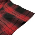 thumbnail image 6 of Xcmzpl Men's Banded Collar Plaid Shirt Short Sleeve Casual Button Down Shirts Vintage Color Block Stand Collar Tshirts Red L, 6 of 10