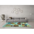 thumbnail image 3 of Ahgly Company Indoor Rectangle Abstract Light Blue Contemporary Area Rugs, 3' x 5', 3 of 4