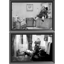 Blue Ocean Theme Bathroom Wall Art Gator Dolphin and Sea Turtle in Bathtub Picture Wall Decor Tropical Coastal Animals Poster Canvas Print Artwork for Toilet Washroom Restroom Decor Unframed