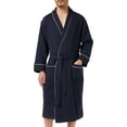 thumbnail image 1 of Albornoz ligero de piqué con efecto gofre para hombre (disponible en tallas grandes y altas), 1 of 4