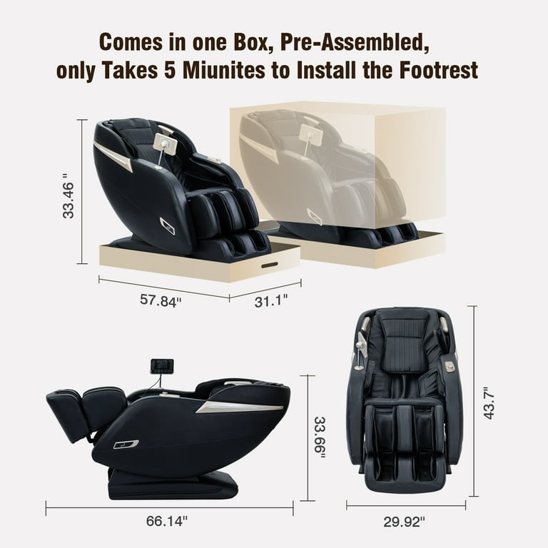 masa MassaMAX MD906-5 2024 3D Massage Chair, Zero Gravity, Yoga